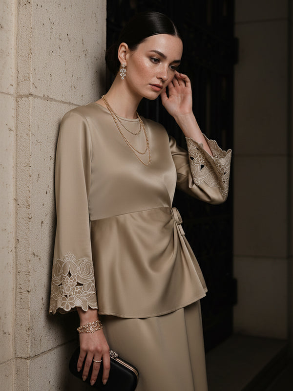 BAJU KURUNG KEDAH MODEN AERI (NUDE)